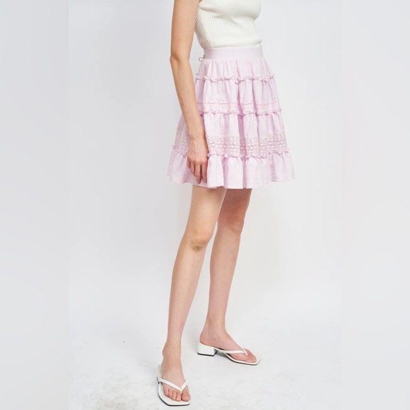 En Saison Mary Mini Skirt in Pink Lavender - Picture 2 of 6